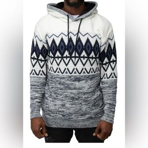 XRay Blue Color Blocked Sweater Pullover Hoodie Knit Mens 3XL NWT